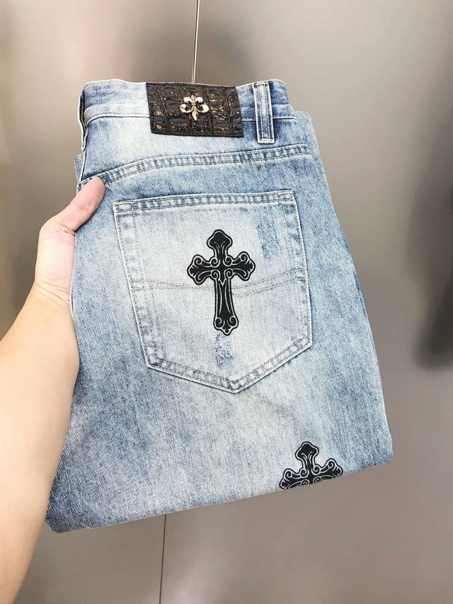 Chrome Hearts 2025 Spring and Summer new men's loose straight jeans, official we