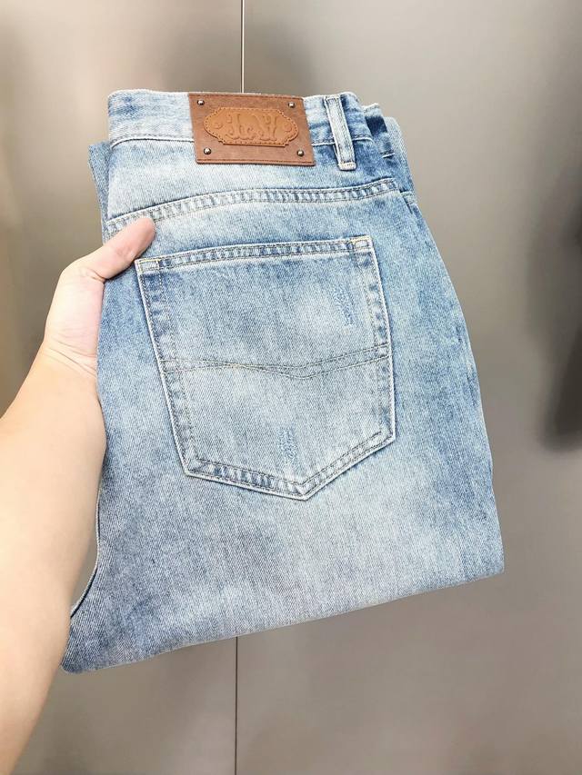 Lv Louis Vuitton 2025 spring and summer new men's loose straight jeans official