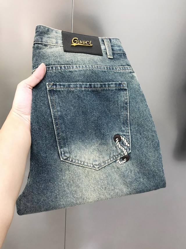 G*Cci 2025 spring and summer new men's loose straight jeans, official website sy
