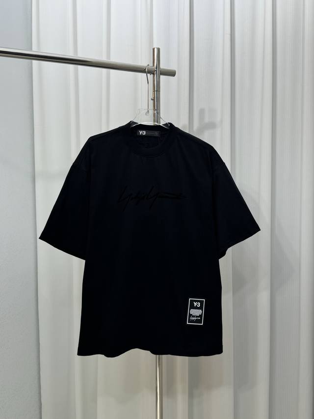 Classic Y-3 Letter Logo Simple Unisex Short Sleeve T-shirt Made of imported cott