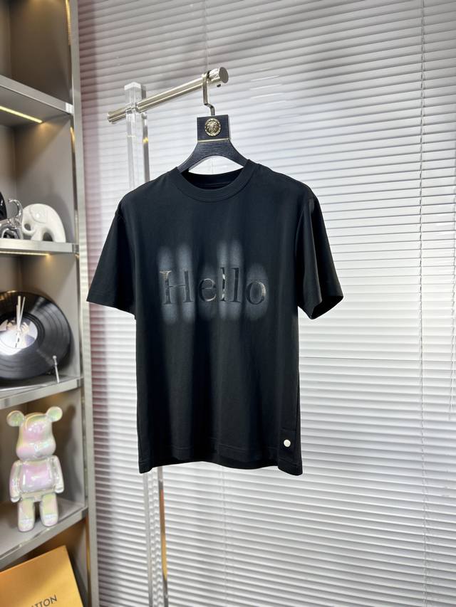 Dio* Dior Ss25 new summer short sleeves, top pattern logo, handsome and fashiona