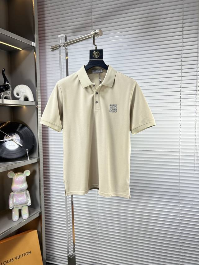 Loew* Loewe Ss25 early spring new lapel Polo shirt High-quality piqu