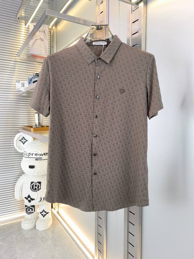 Dior-2025Ss new counter fashion hot-selling lapel shirt, a must-have for casual