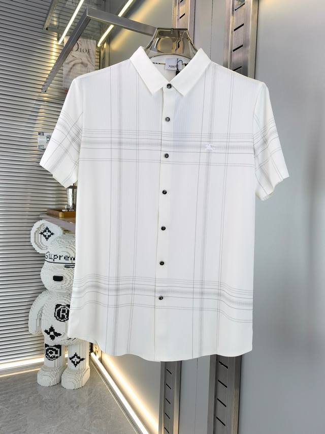 Burberry-2025Ss new counter fashion hot-selling lapel shirt, a must-have for cas