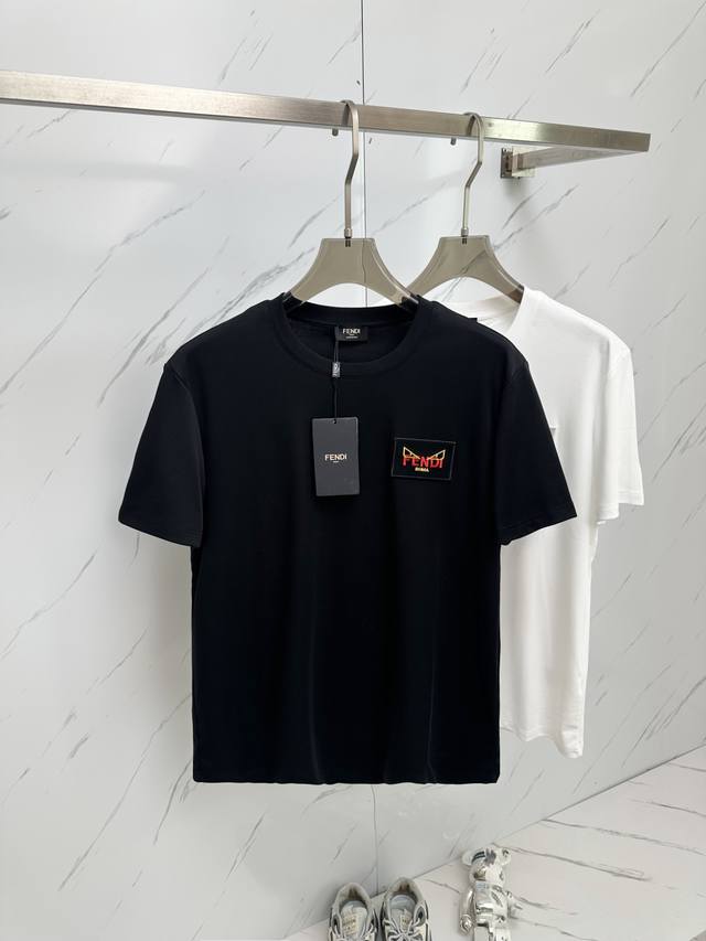 Fd 2025 Spring and Summer New Counter Latest Short Sleeve Round Neck T-shirt Hig