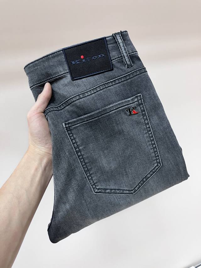 Kiton exclusive new trendy men's fashion casual jeans, high-end European origina