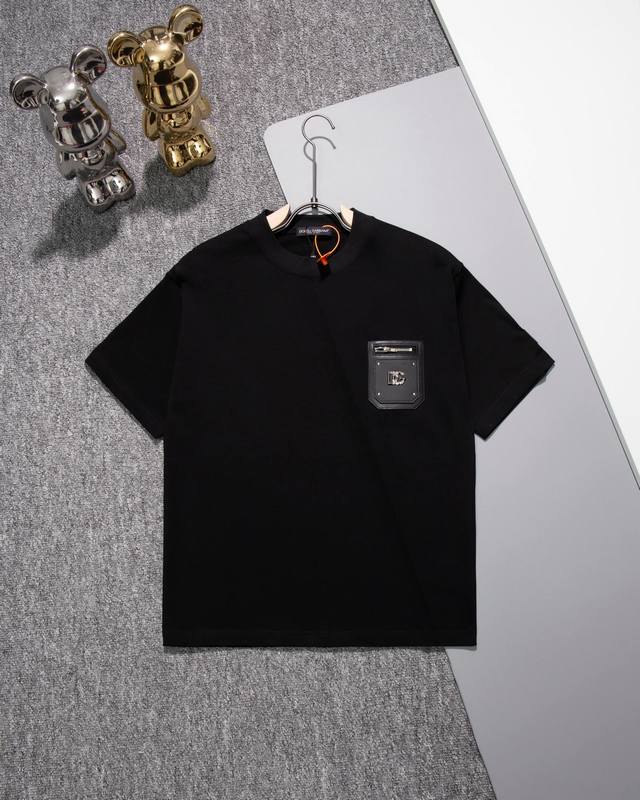 D&G Dolce & Gabbana round neck short sleeve T-shirt Dg letter small sleeve small