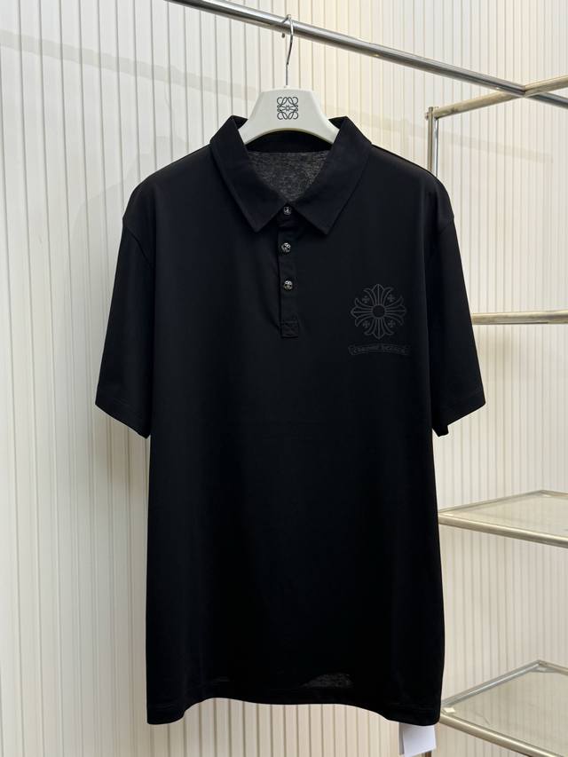 Ch Chrome Hearts new chest print polo shirt Size: SML
