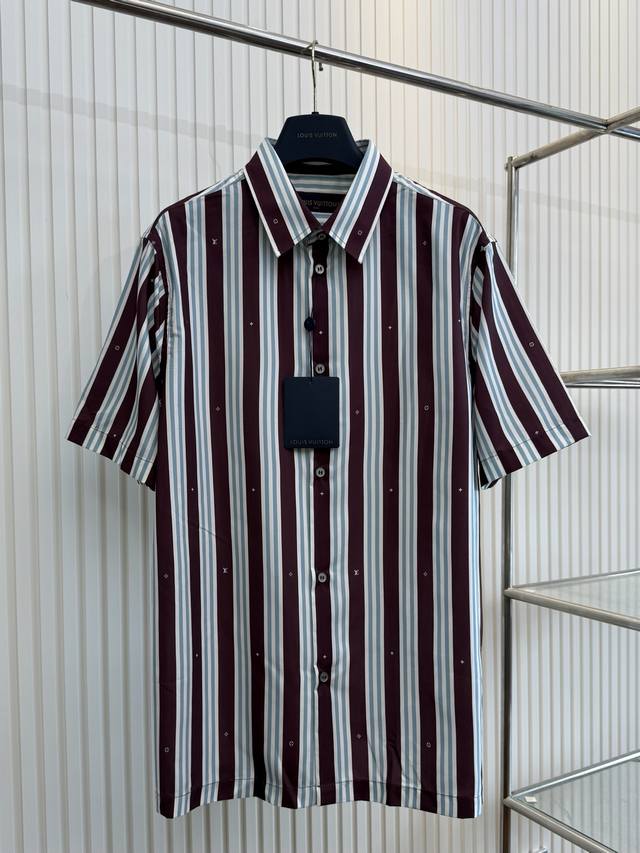 Lv Louis striped short-sleeved shirt Size: SML Xl