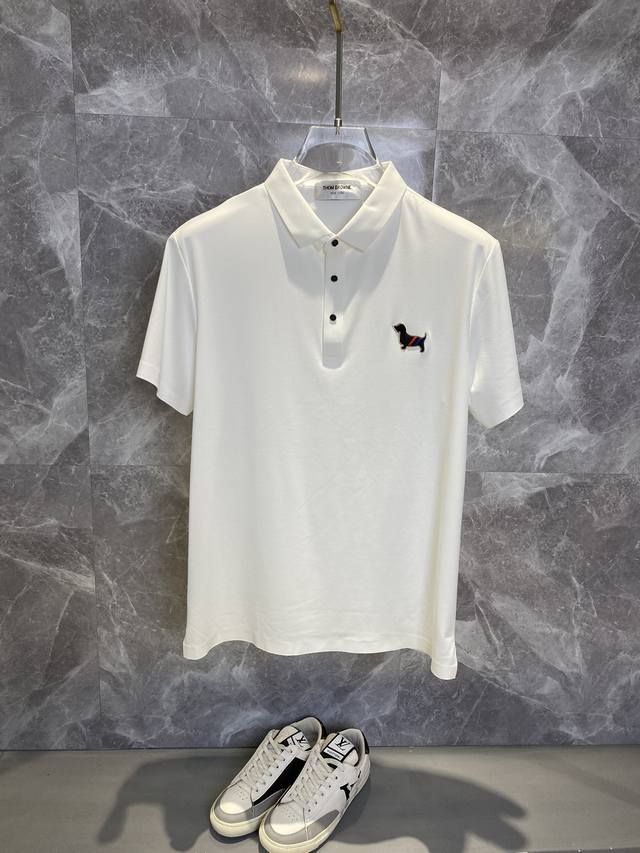 Tb Thom Browne 2025 Spring and Summer new men's lapel short-sleeved business cas