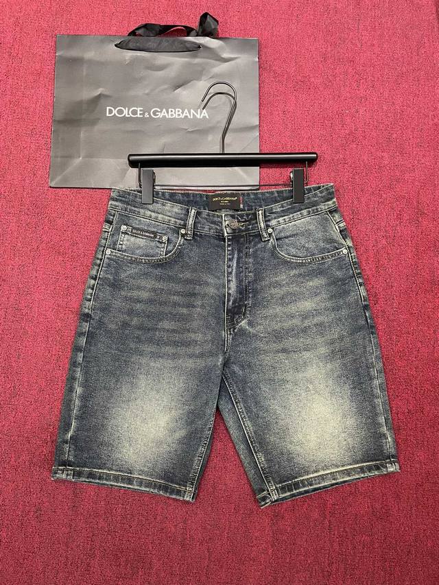 2025Ss new denim shorts top quality Dg Logo imported fabric original zipper hard
