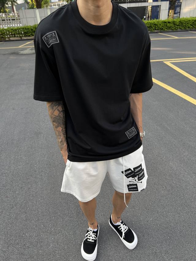 Mmj's skull logo print unisex casual round neck short-sleeved T-shirt is absolut