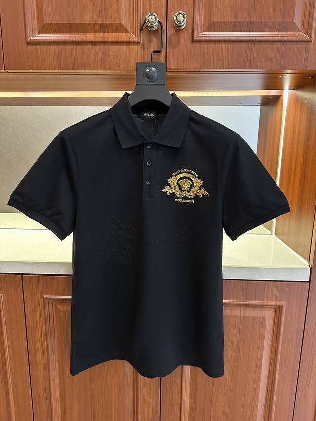 Fanjia Medusa series, 2025 new embroidered short-sleeved Polo shirt, using custo