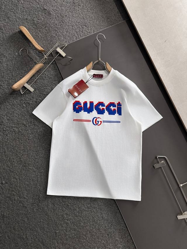Guc 2025Ss spring and summer latest round neck fashion short-sleeved T-shirt, of
