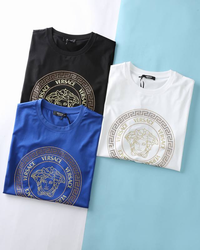Ver*Thinker 25Ss Summer new high-count mercerized cotton basic round neck short