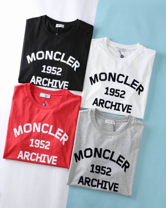 Mon*Button 25Ss Summer new high-count mercerized cotton basic round neck short T