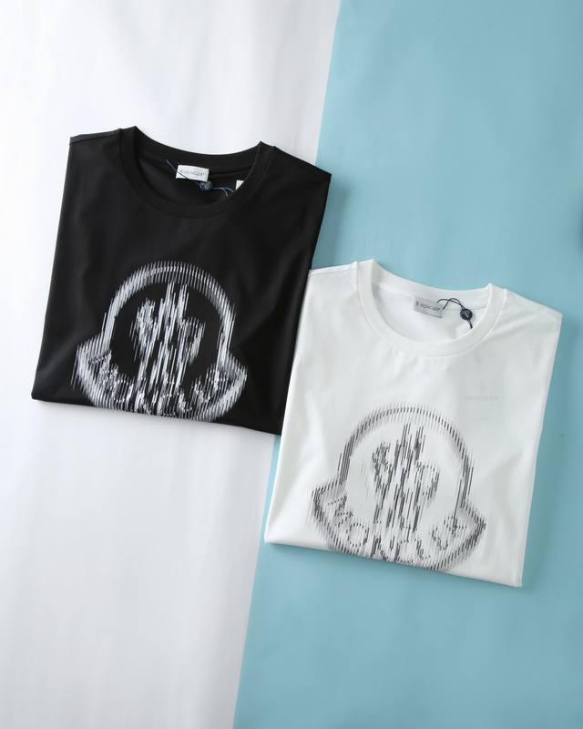 Mon*25Ss Spring and Summer New High-Count Mercerized Cotton Basic Round Neck Sho