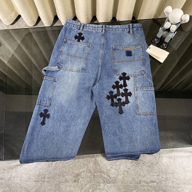 Ch Chromehearts Limited Edition Work Jeans Denim Logging Pants Counter price 500