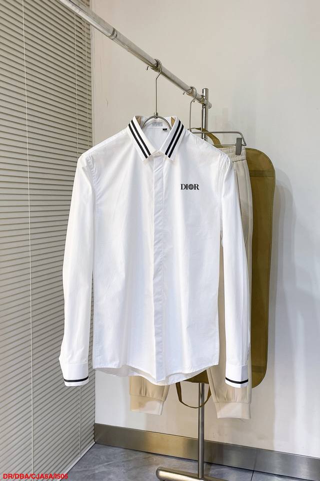 I505 Dr Dior 2025Ss new long-sleeved shirt, high-end version! Custom-made fabric