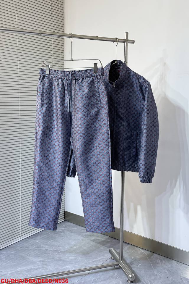 Tops and pants P340 N036 Gugucci 25Ss new Gg jacquard houndstooth wool, this Gg