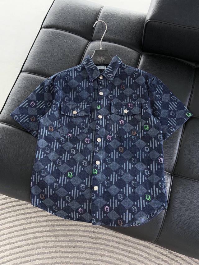 Clothes and pants Dior Dior color ribbon pattern embroidery loose version washed