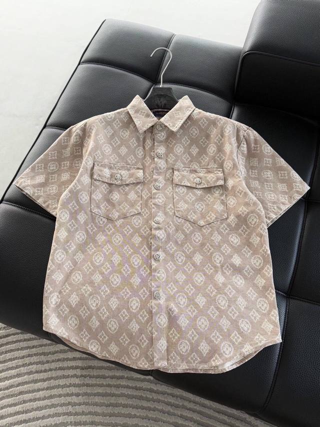 shorts tops Lvjia Sottfrunk series jacquard denim short-sleeved suit Lv New summ