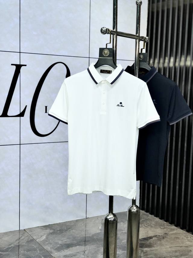 Lp. 2025 Spring and Summer new men's logo short-sleeved Polo shirt, continuing t