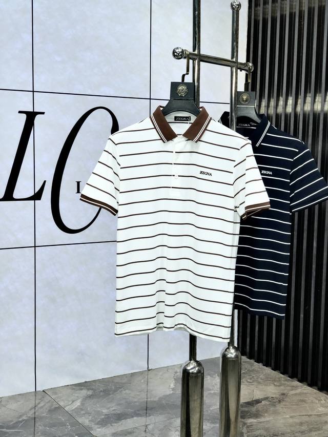 Ermenegildo Zegna. The new men's logo short-sleeved Polo shirt for spring and su
