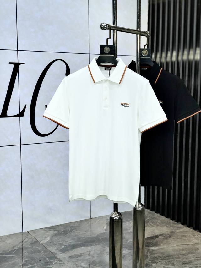 Ermenegildo Zegna. The new men's logo short-sleeved Polo shirt for spring and su
