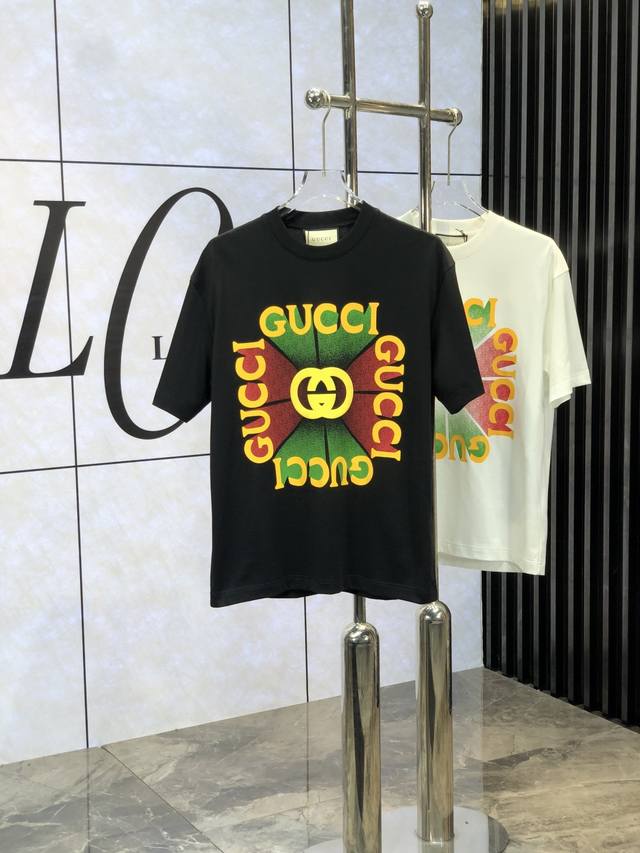 Gucci. 2025 Spring and Summer new models, the latest short-sleeved round neck T-