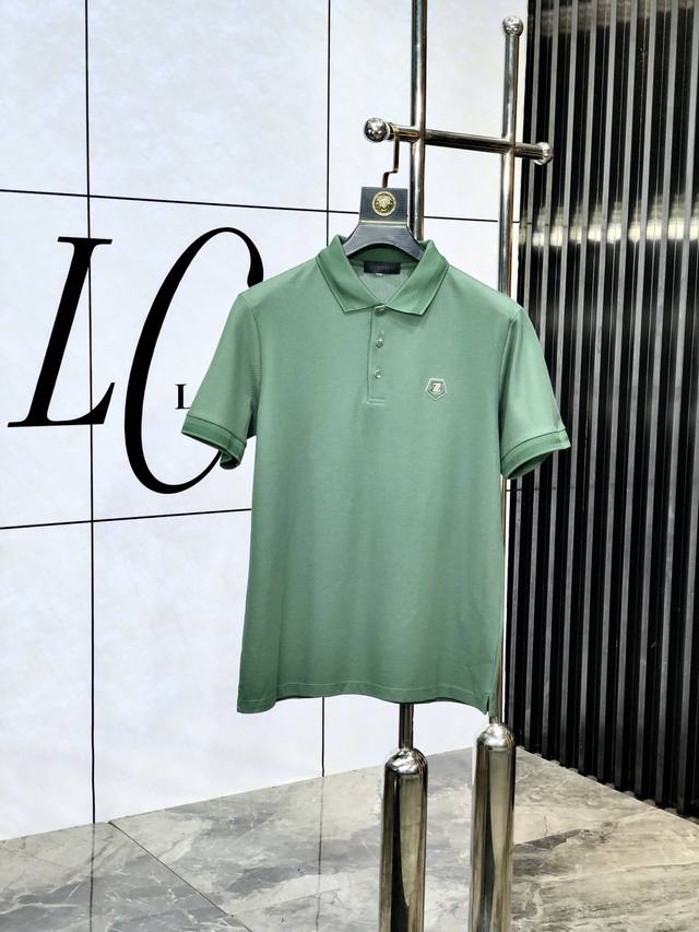 Ermenegildo Zegna. The new men's logo short-sleeved Polo shirt for spring and su