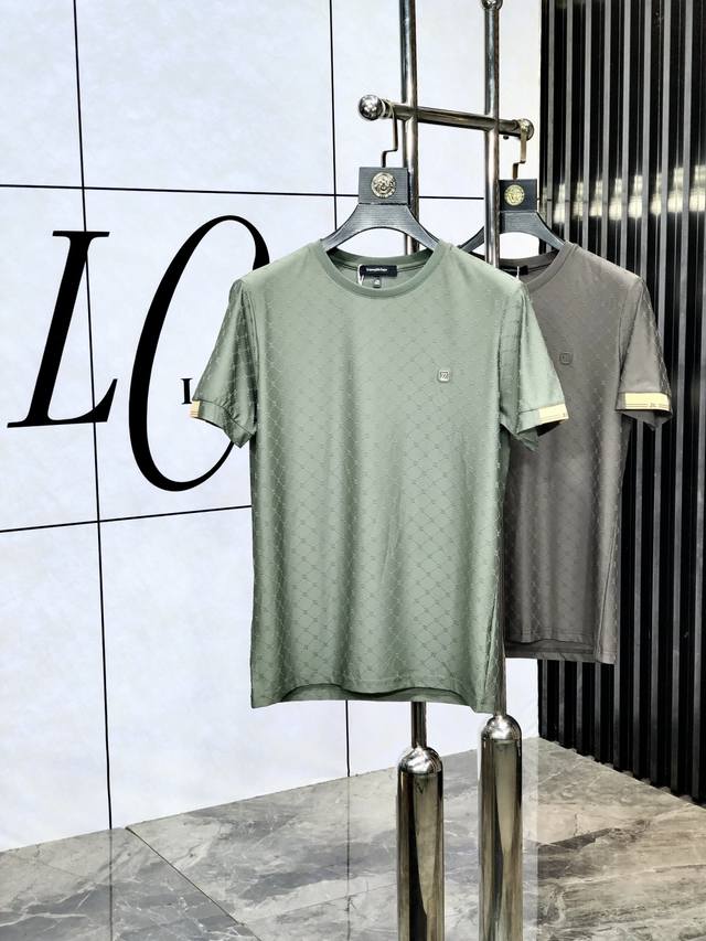 Ermenegildo Zegna. 2025 Spring/Summer new round neck short-sleeved T-shirt with