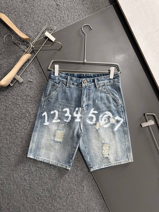Mm6 2025Ss Spring and Summer New Original Hot-selling Denim Shorts Super Customi
