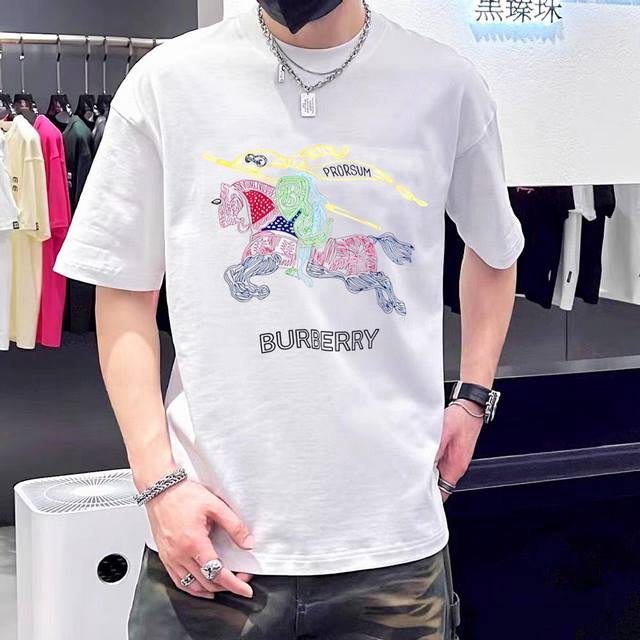 High version Burberry Burberry's maximum Xxl can wear 200 pounds. Top round neck