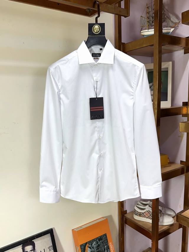 Zegna top business original long-sleeved shirt, high-end custom-made, versatile
