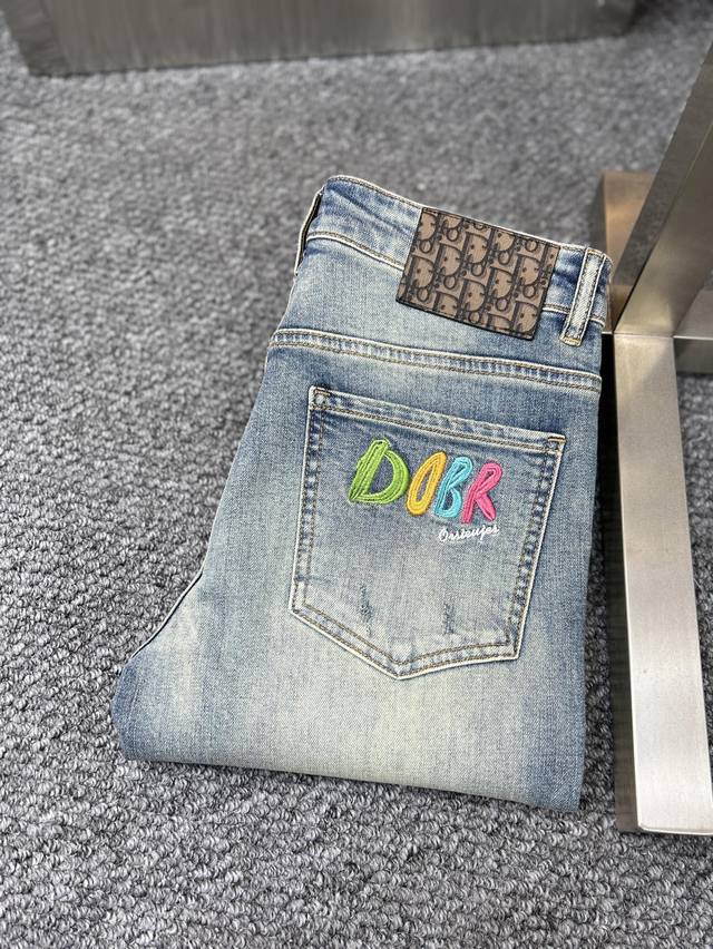 Dio* Dior Ss25 Spring and Summer new men's jeans with good elasticity. Exclusive