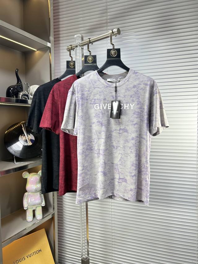 Giv* Givenchy Ss25 new summer short sleeves, top pattern logo, handsome and fash
