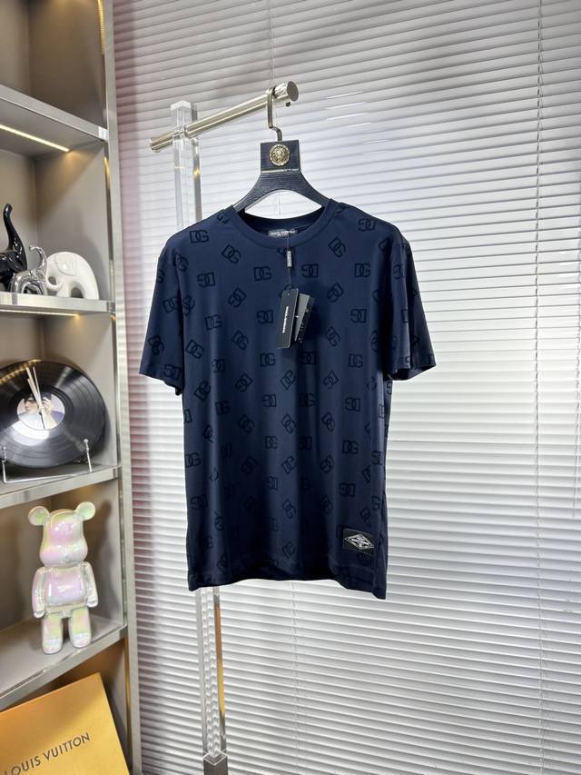 Dg* Dolce & Gabbana Ss25 new summer short sleeves, top pattern logo, handsome an