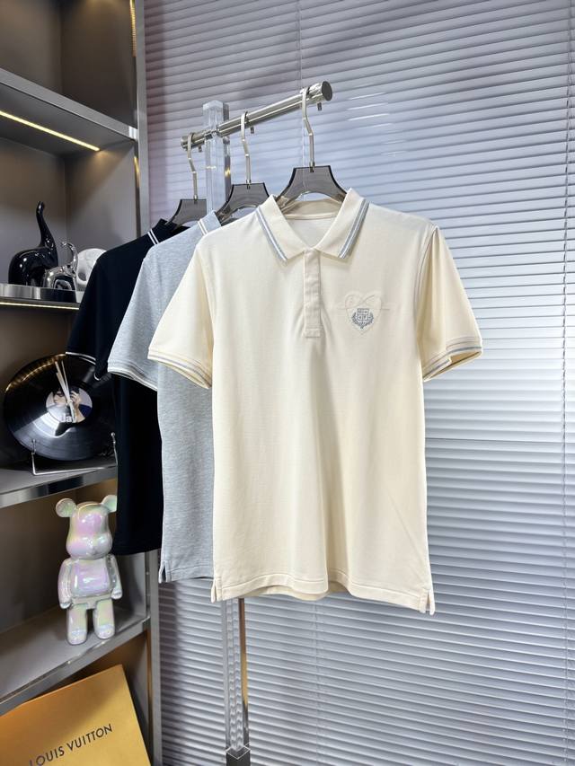 Lp* Ss25 New summer lapel Polo shirt High-quality pique cotton material Elegant