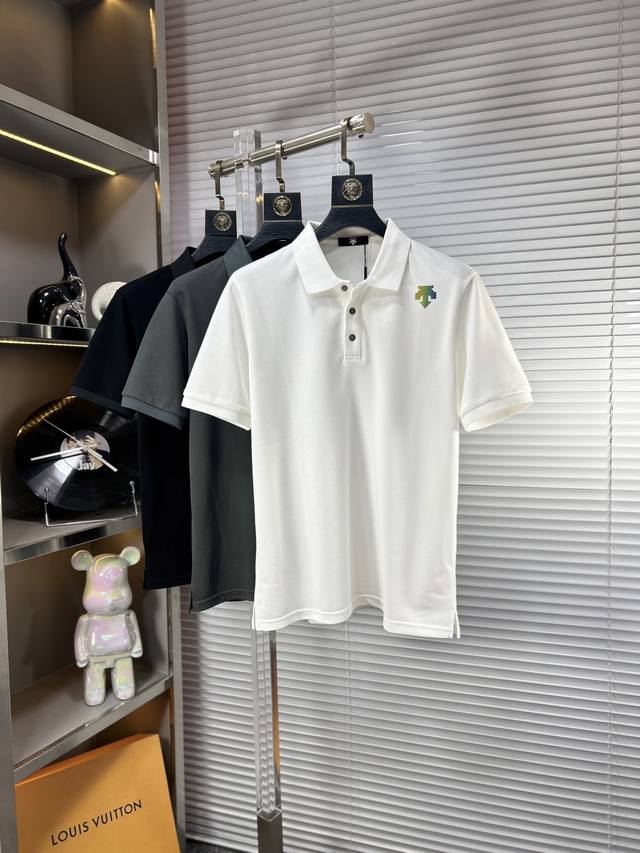 Desc*Descente Ss25 Early Spring New Lapel Polo Shirt High-quality piqu