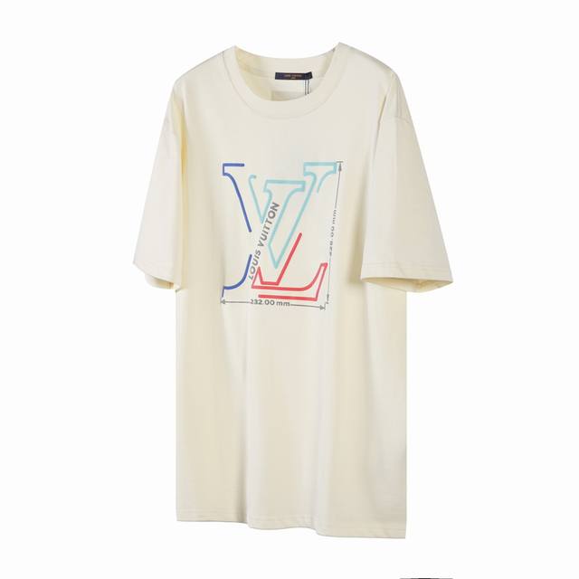 Special price Lv Louis Vuitton 24Ss show color size foaming printed T-shirt L16