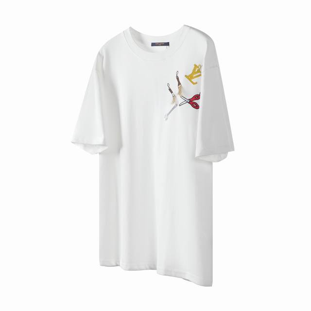 Special price L19 Lv Louis Vuitton 23Ss tool parts embroidery T-shirt Top three-