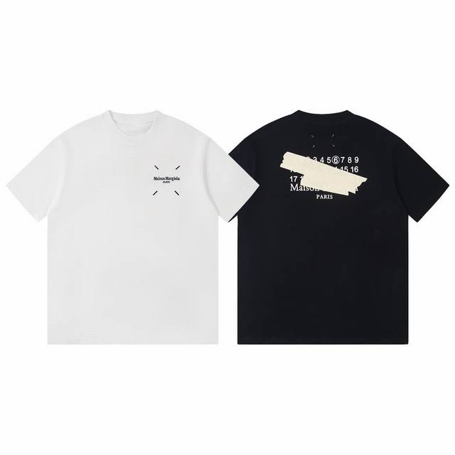 2041# High version Maison Margiela 25Ss short-sleeved T-shirt with letter embroi