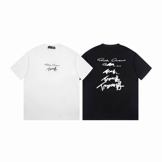 2014# Rick Owens X Tommy Cash co-branded Mm6 short-sleeved T-shirt Craftsmanship