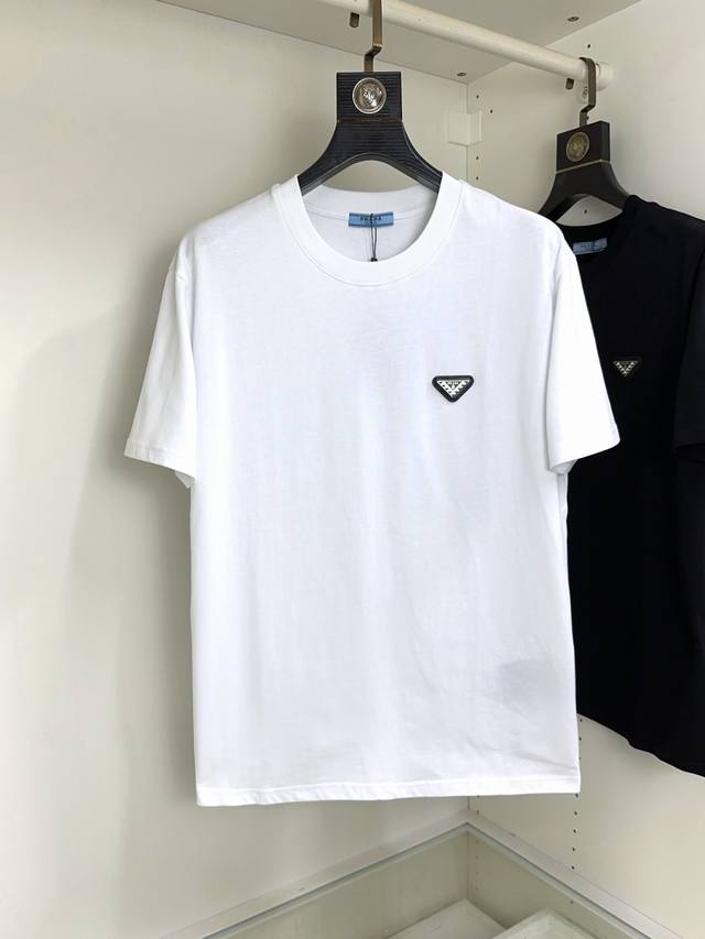 Prada Prada top round neck casual short sleeves high-end custom versatile style