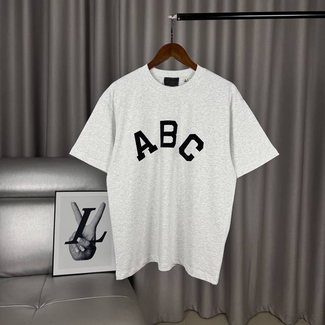 Exclusive light grey hemp product Double-line Abc three-dimensional flocked lett