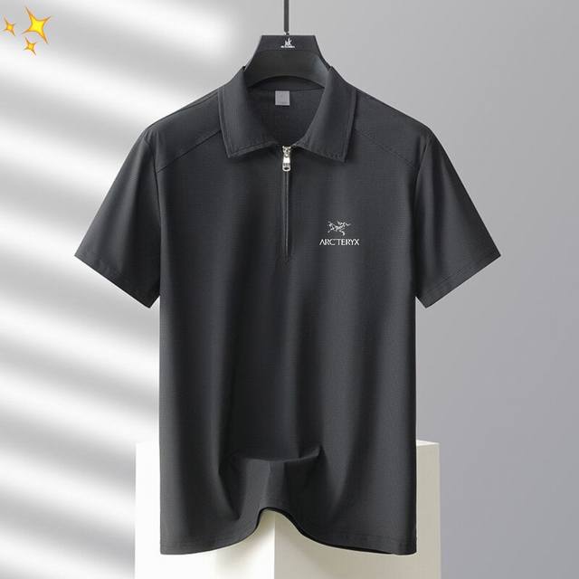 for Arctertx Arc'teryx summer large size ice silk cool half zipper Polo collar T