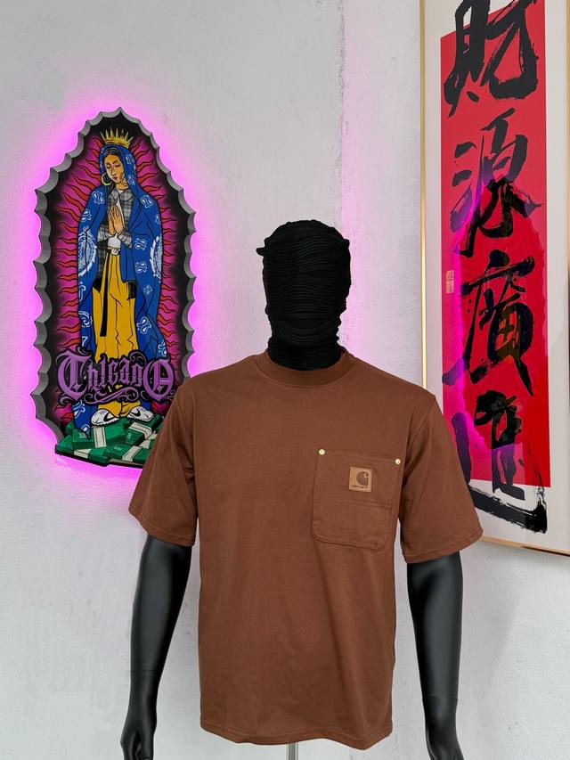 Carhartt Wip Fw25 SS Eldon Pocket T-Shirt Loose chest pocket with logo and lette