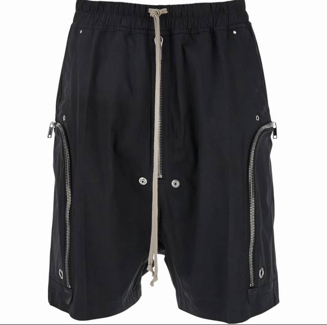 Rick Owens Drkshdw Double-line irregular three-dimensional pocket drawstring sho