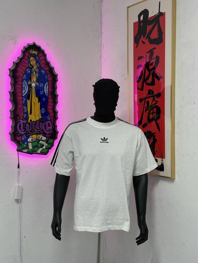 Balenciaga X Adidas Logo letter embroidered round neck short sleeve Fw22 drop sh